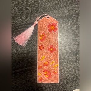 Completed, handmade diamond art bookmark